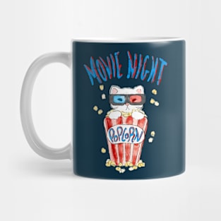 Movie Night Cat Mug